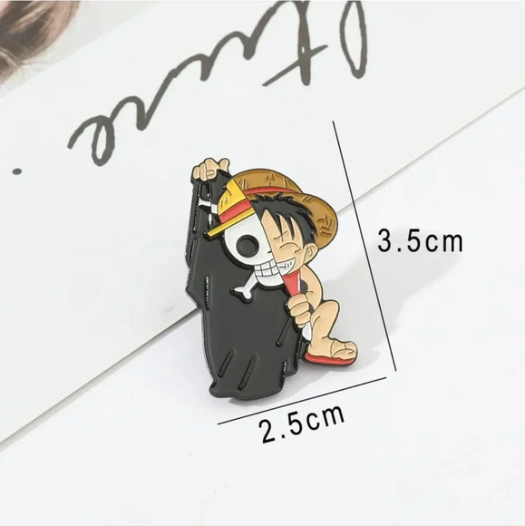 Luffy one piece anime pins enamel brooch pin accessories backpack womens jewelry - Picture 2 of 2